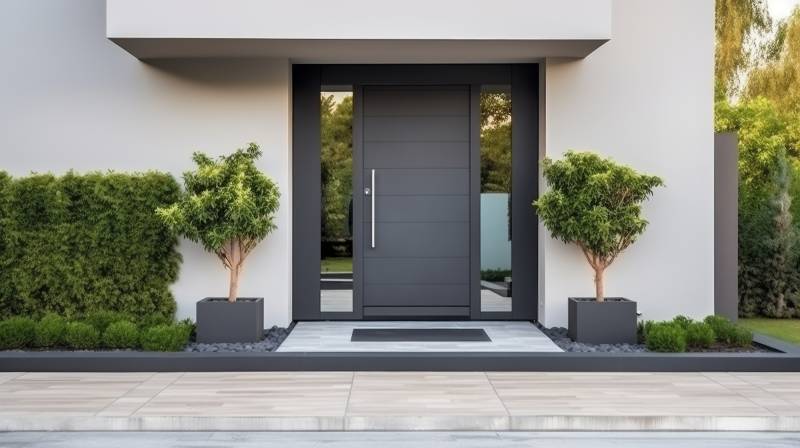 Portes d’entrée sécurisées 5 points design en alu à Orange